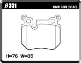 ACRE EUROSTREEET BRAKE PAD REAR FOR BMW 1 SERIES E88 E82 135I COUPE FR.6POT 135I E82 UC35 UD30 β331-EUROSTREEET