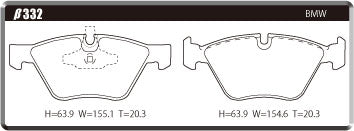 ACRE FORMULA800C BRAKE PAD FRONT FOR BMW X1 E84 XDRIVE 25I VL25 β332-FORMULA800C