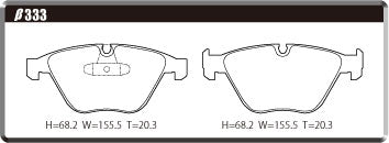 ACRE FORMULA800C BRAKE PAD FRONT FOR BMW 3 SERIES E91 320I TOURING VR20 US20 β333-FORMULA800C