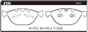 ACRE PC2600 BRAKE PAD FRONT FOR BMW 6 SERIES E63 M6 EH50 β335-PC2600