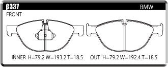 ACRE FORMULA800C BRAKE PAD FRONT FOR BMW 5 SERIES F07 SEDAN 528I 535I GRAND TOURING SN30 SZ20 β337-FORMULA800C