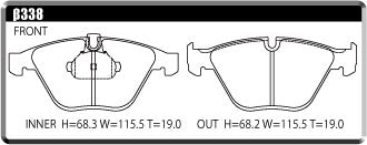 ACRE FORMULA700C BRAKE PAD FRONT FOR BMW 6 SERIES F06 SEDAN 640I GRAN COUPE FR.Φ348-T30 ROTOR 6A30 β338-FORMULA700C