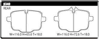 ACRE FORMULA700C BRAKE PAD REAR FOR BMW 6 SERIES F06 SEDAN 640I GRAN COUPE FR.Φ348-T30 ROTOR 6A30 β340-FORMULA700C
