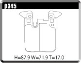 ACRE EUROSTREEET BRAKE PAD REAR FOR BMW 3 SERIES BMW OPTION F30 F34 M PERFORMANCE BRAKE SYSTEM β345-EUROSTREEET