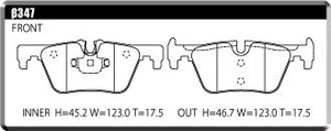 ACRE FORMULA700C BRAKE PAD REAR FOR BMW 1 SERIES F20 116I EXCLUDING M PERFORMANCE BRAKE 1A16 β347-FORMULA700C