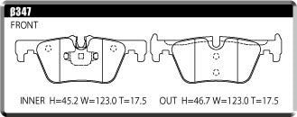 ACRE FORMULA700C BRAKE PAD REAR FOR BMW 3 SERIES F34 320I GRAN TURISMO 3X20 β347-FORMULA700C