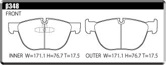 ACRE FORMULA800C BRAKE PAD FRONT FOR BMW X4 F26 M40I XW35M β348-FORMULA800C
