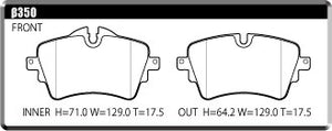 ACRE PC3200 BRAKE PAD FRONT FOR BMW MINI F54 WAGON 1.5 COOPER LN15 β350-PC3200