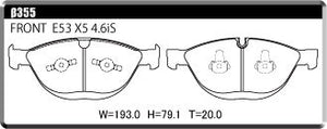 ACRE FORMULA700C BRAKE PAD FRONT FOR BMW X5 E53 4.6IS 4.8IS FB46 FA48 β355-FORMULA700C