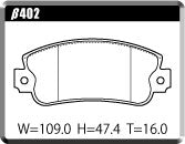ACRE PC2600 BRAKE PAD FRONT FOR FIAT UNO 1.4 SELECTA AT F46US β402-PC2600