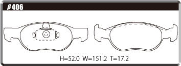 ACRE FORMULA700C BRAKE PAD FRONT FOR FIAT PUNT 1.2 SPORTING ABARTH 176BV3 β406-FORMULA700C
