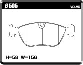 ACRE ZZC BRAKE PAD FRONT FOR VOLVO V60 2.3 T5 8B5234W β505-ZZC