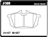 ACRE EUROSTREEET BRAKE PAD REAR FOR VOLVO S40 1.8 1.9 T4 2.0 T 4B4184 4B4194 4B4204 β509-EUROSTREEET