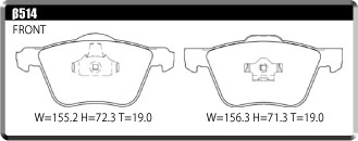 ACRE FORMULA700C BRAKE PAD FRONT FOR VOLVO XC70 3.0 T6 AWD 3.2 SE AWD BB6324XC BB6304TXC β514-FORMULA700C