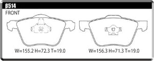 ACRE FORMULA700C BRAKE PAD FRONT FOR VOLVO V60 1.5 T3 2.0 T5 2.0 D4 FB420 FD4204T FB4154T β514-FORMULA700C