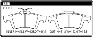 ACRE RACING PRO BRAKE PAD REAR FOR RENAULT MEGANE MEGANE II 2.0 RENAULT SPORT MF4R2 β516-RACING-PRO
