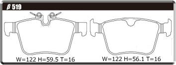 ACRE FORMULA700C BRAKE PAD REAR FOR VOLVO XC90 2.0 D5 AWD LD4204TXC LD4204TXCA β519-FORMULA700C