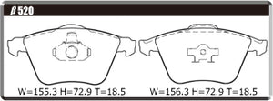 ACRE RACING PRO BRAKE PAD FRONT FOR VOLVO V40 2.0 D4 MD4204T β520-RACING-PRO
