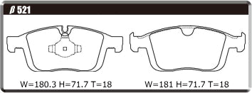 ACRE FORMULA700C BRAKE PAD FRONT FOR VOLVO XC60 2.0 D4 2.5 T5 AWD DD4204TXC DB525XC β521-FORMULA700C