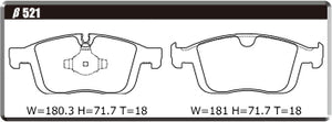 ACRE FORMULA700C BRAKE PAD FRONT FOR VOLVO XC60 2.0 D4 2.5 T5 AWD DD4204TXC DB525XC β521-FORMULA700C