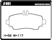 ACRE DUSTLESS REAL BRAKE PAD FRONT FOR MERCEDES BENZ A-CLASS W168 1.6 A160 LONG 168133 β601-DUSTLESS-REAL