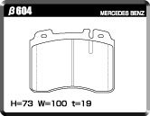 ACRE PC3200 BRAKE PAD FRONT FOR MERCEDES BENZ C-CLASS 202 W202 SEDAN C36 AMG 202028 β604-PC3200