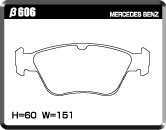 ACRE RACING PRO BRAKE PAD FRONT FOR MERCEDES BENZ CLK W208 2.0 CLK200 KOMPRESSOR 208344 β606-RACING-PRO