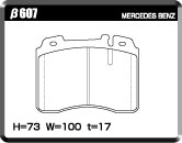 ACRE ZZC BRAKE PAD FRONT FOR MERCEDES BENZ SL R129 500SL 129066 β607-ZZC