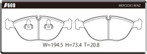 ACRE EUROSTREEET BRAKE PAD FRONT FOR MERCEDES BENZ C-CLASS 202 W202 SEDAN C55 AMG C43 β608-EUROSTREEET