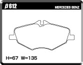 ACRE EUROSTREEET BRAKE PAD FRONT FOR MERCEDES BENZ E-CLASS W211 WAGON 2.5 E250 211252C β612-EUROSTREEET