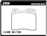 ACRE RACING PRO BRAKE PAD FRONT FOR MERCEDES BENZ S CLASS W140 SERIES W140 5.0 500SE 140050 β614-RACING-PRO