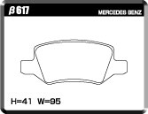 ACRE EUROSTREEET BRAKE PAD REAR FOR MERCEDES BENZ A-CLASS W169 2.0 A200 TURBO 169034 β617-EUROSTREEET