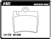 ACRE FORMULA700C BRAKE PAD REAR FOR MERCEDES BENZ S CLASS W220 SERIES W220 5.0 S500L ~A265053 220175 β627-FORMULA700C
