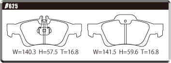 ACRE EUROSTREEET BRAKE PAD REAR FOR MERCEDES BENZ V CLASS VIANO W638 2.3 V230 BOSCH CALIPER CAR 638230 β628-EUROSTREEET