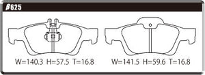 ACRE ZZC BRAKE PAD REAR FOR MERCEDES BENZ V CLASS VIANO W638 2.3 V230 BOSCH CALIPER CAR 638230 β628-ZZC