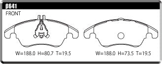 ACRE FORMULA700C BRAKE PAD REAR FOR MERCEDES BENZ E-CLASS W212 SERIES W212 WAGON 3.0 E300 212254C β641-FORMULA700C