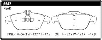 ACRE FORMULA700C BRAKE PAD REAR FOR MERCEDES BENZ GLK X204 3.0 GLK300 4-MATIC 204981 β642-FORMULA700C