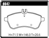 ACRE PC2600 BRAKE PAD FRONT FOR MERCEDES BENZ C-CLASS 204 S204 WAGON C200 KOMPRESSOR 204241 β647-PC2600