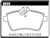 ACRE ZZC BRAKE PAD FRONT FOR MERCEDES BENZ B-CLASS W245 1.7 B170 245232 β649-ZZC