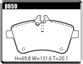 ACRE ZZC BRAKE PAD FRONT FOR MERCEDES BENZ B-CLASS W245 2.0 B200 245233 β650-ZZC