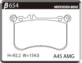ACRE FORMULA700C BRAKE PAD FRONT FOR MERCEDES BENZ SLK R172 5.5 SLK55 AMG FR 4POT 172475 β654-FORMULA700C