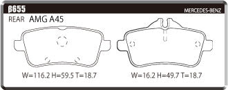 ACRE FORMULA700C BRAKE PAD REAR FOR MERCEDES BENZ M-CLASS W166 3.0 ML350 4-MATIC 166024 β655-FORMULA700C