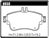 ACRE FORMULA700C BRAKE PAD FRONT FOR MERCEDES BENZ B-CLASS W246 1.6B180 246242 β658-FORMULA700C