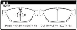 ACRE DUSTLESS REAL BRAKE PAD FRONT FOR CITROEN DS4 1.6 TURBO MT B7C5F03S β816-DUSTLESS-REAL