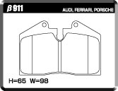 ACRE ZZC BRAKE PAD REAR FOR PORSCHE 911 993 3.8 WHEEL 4 993C4 β911-ZZC