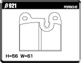 ACRE EUROSTREEET BRAKE PAD REAR FOR PORSCHE 928 4.7 S S2 β921-EUROSTREEET