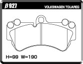 ACRE EUROSTREEET BRAKE PAD FRONT FOR VOLKS WAGEN TOUAREG 4.2 V8 6.0 W12 FRONT. 7LAXQS 7LAXQA 7LBARA 7LBJNA β927-EUROSTREEET