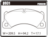ACRE FORMULA800C BRAKE PAD FRONT FOR PORSCHE MACAN 95B 3.6 TURBO 95BCTL β931-FORMULA800C