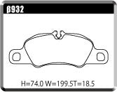 ACRE RACING PRO BRAKE PAD FRONT FOR PORSCHE 718 CAYMAN 982 2.0 CAYMAN 982H1 982J1 β932-RACING-PRO