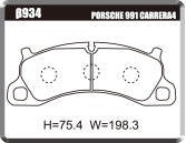 ACRE REAL RACING BRAKE PAD FRONT FOR PORSCHE BOXSTER 981 3.8 SPIDER 981DBX β934-REAL-RACING